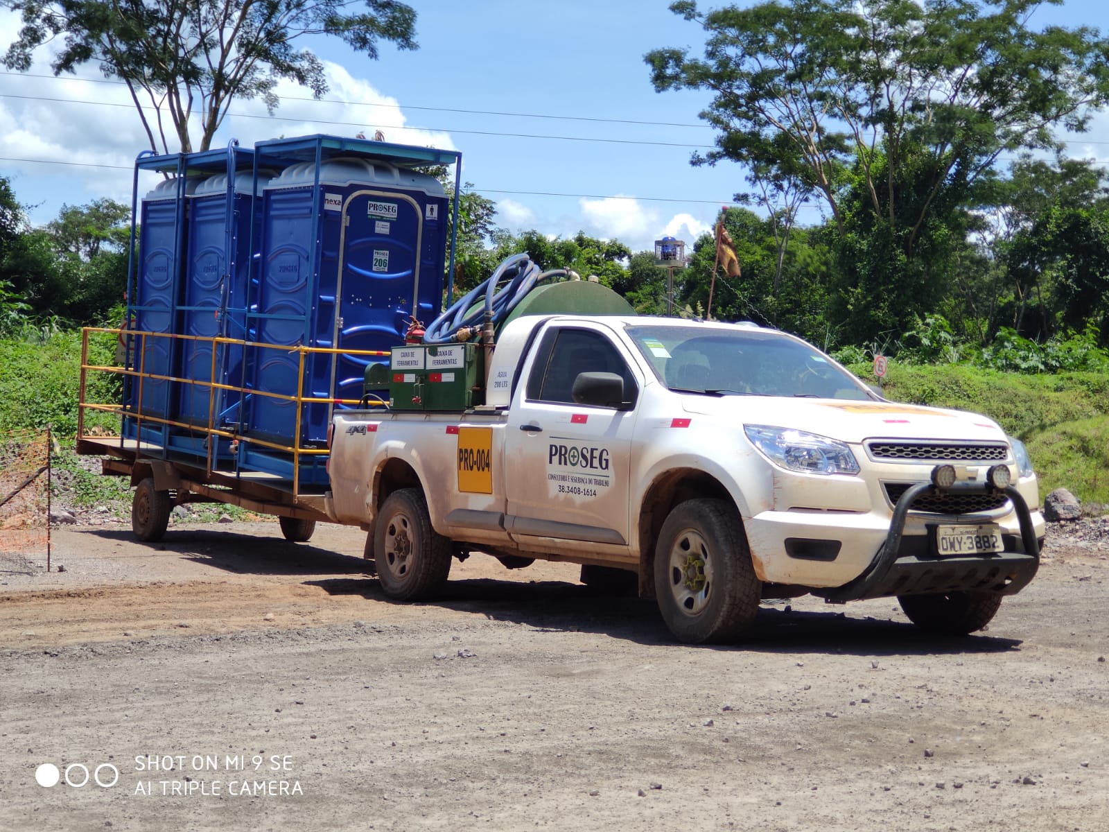 Mobilização de banheiros químicos - Proseg Consultoria